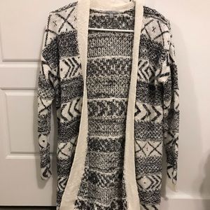 Aztec print cardigan